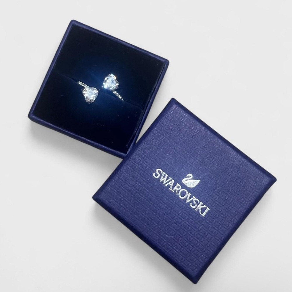 Swarovski Open Heart Ring